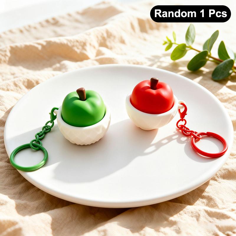 Mini Gourmet Keychain Decompression Toy Anxiety Relief Toy Fried Egg Burger Sushi Avocado Durian Pendant Bag Backpack Decor