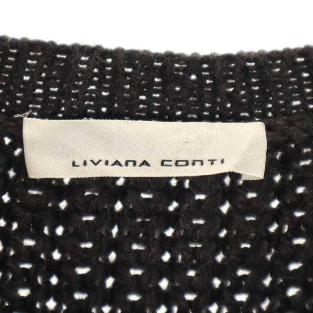 LIVIANA CONTI made in Italy Long sleeve sweater S Charcoal gray knit Women Used