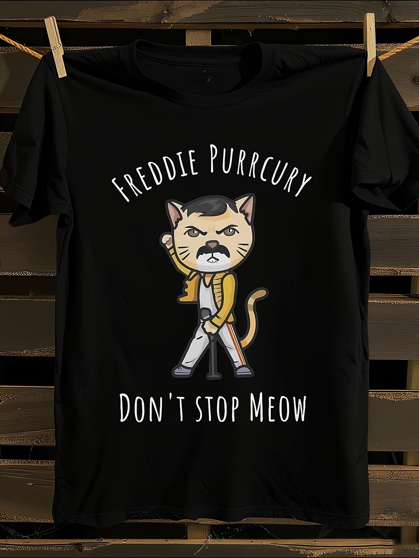 s Freddie Purr-cury Don t Stop Meow T-shirt M
