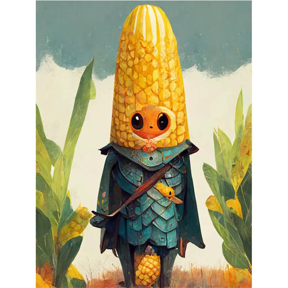 

5D DIY Diamond Painting Corn Cross Stitch Kit Mosaic Art Diamond Painting Full Circle/Square Diamond Home Decor Round 20x30cm