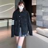 Autumn/Winter Four-Bar Stripe Loose Cardigan