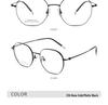 Polygonal Retro Titanium Glasses Frame Unisex with Prescription Lens Option
