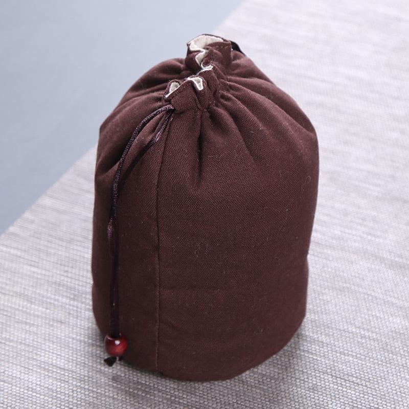 

Portable Cotton and Linen Teaware Travel Storage Bag Teapot Fabric Bag Master KungFu Tea Cup Anti Drop Cloth Bag Tea Accessories 11.5X11.5X17CM