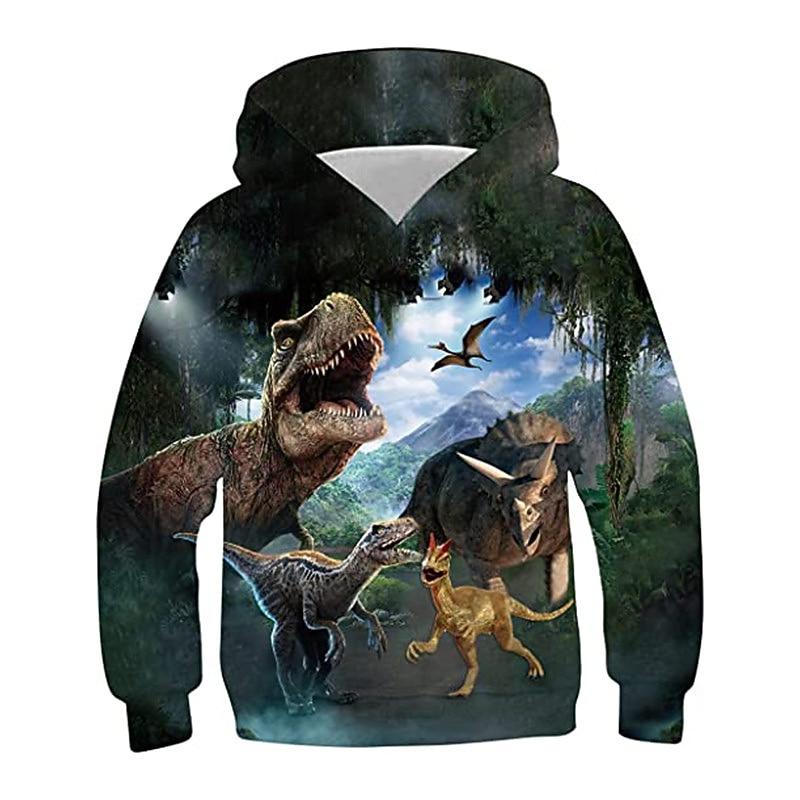 

Boys 3D Animal Dinosaur Hoodie Long Sleeve 110cm