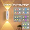 Magnetisk Bevegelsessensor Nattlys Oppladbar Smart RGB Gradient Vegglampe for Soverom Bad Klesskap Hage