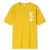 Poker 'K' Men's Short Sleeve T-shirt Casual Multicolor Top For Men Cotton Loose Oversized T shirt Personalized trend Tees