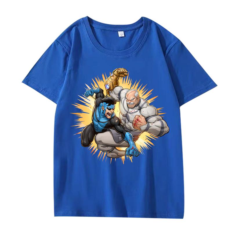 Invincible vs Conquest T Shirt men women Oversized 100% Cotton short sleeve Summer streetwear top Unisex plus sizetops