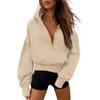 YYFS Felpe con cappuccio e felpe con cappuccio a maniche lunghe con stampa tinta unita casual alla moda da donna