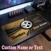 Pittsburgh Steelers Customized Name Text Mouse Pad, Large Desk Mouse Mat Personalized Home Office Present