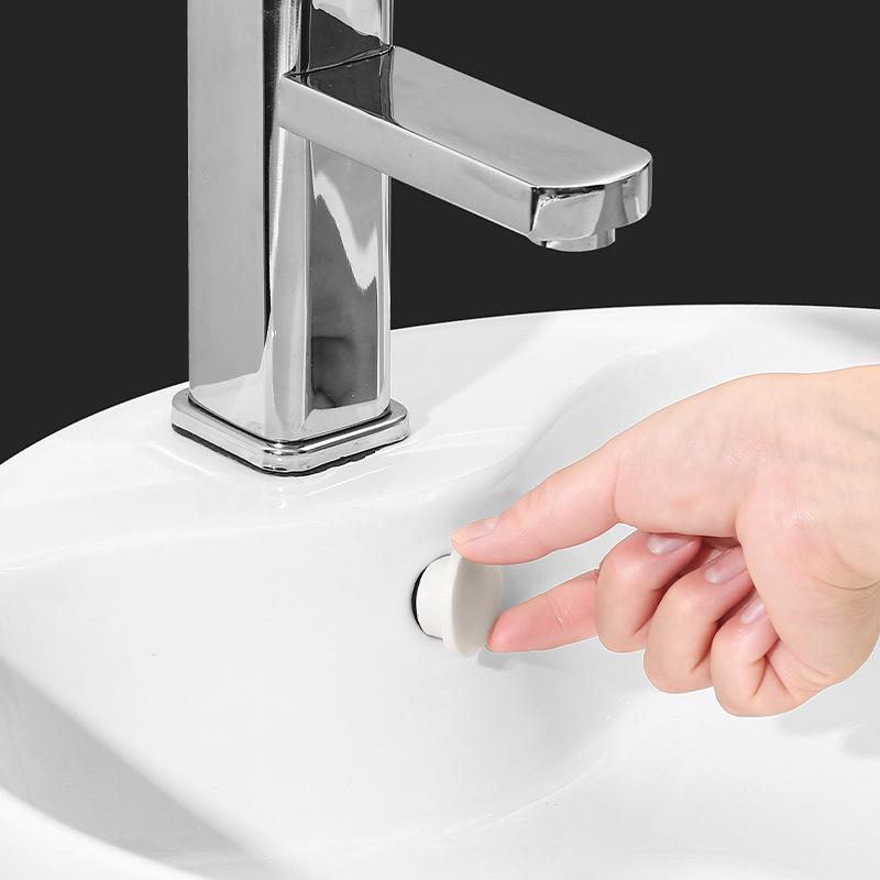 Silicone Washbasin Overflow Sealing Cover - Round Hole Stopper for Sink