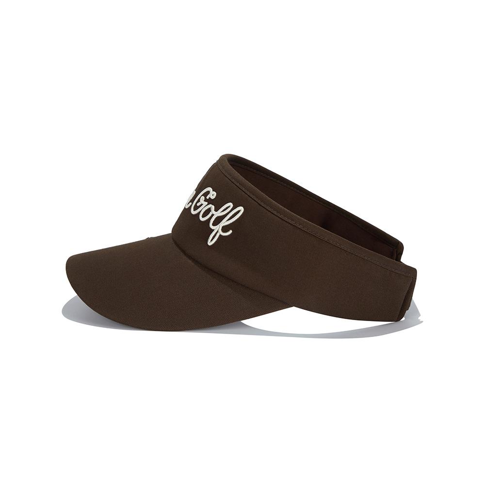 MALBON GOLF Malbon Script Ball Marker Visor Brown (Woman)
