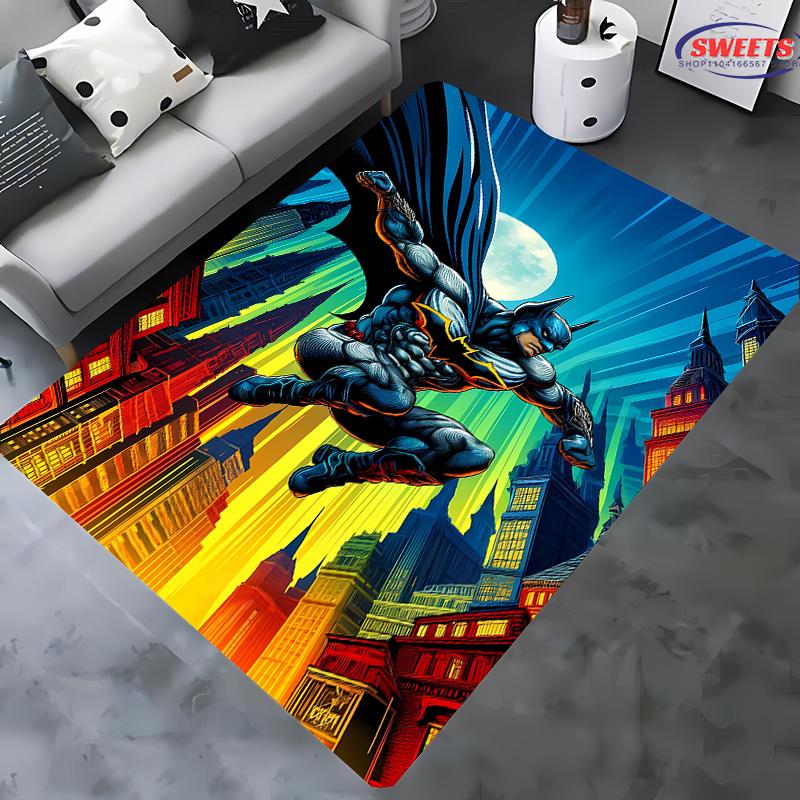 

NO.5 DC Batman Theme Carpet New Release!Anti-slip Sound Insulation,Rug for Living Room Children Bedroom Office Areas,Durable Mat 80*120cm