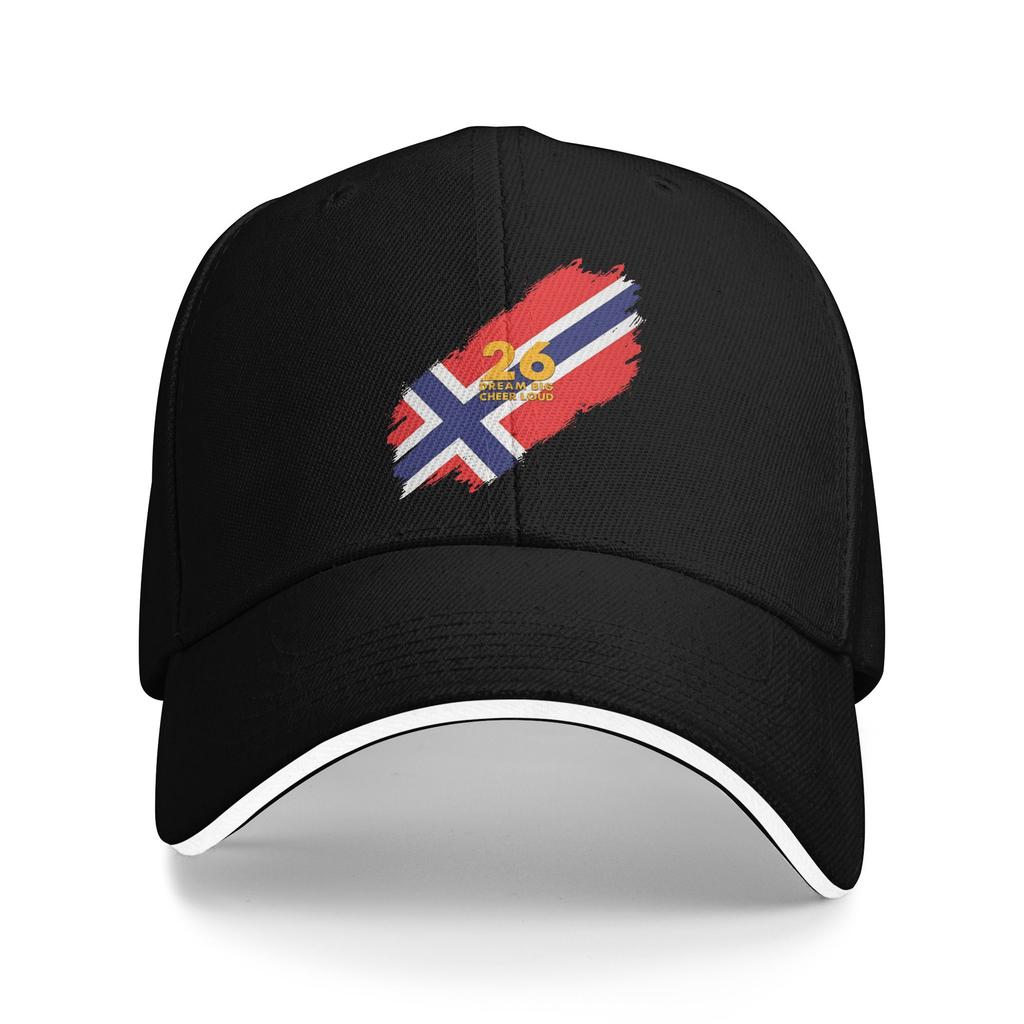 Norway Football 2026 Dream Big Cheer Loud Baseball Cap Casual Soccer World 2026 Sandwich Hat Unisex Adjustable Caps Hat Workouts