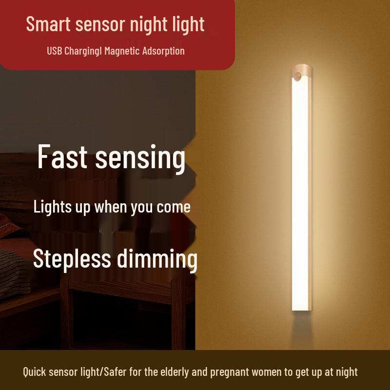 Wireless LED Night Light with Smart Human Sensor for Bedroom, Wardrobe, and Corridor