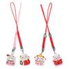 [FRCOLOR] Cat Keychains, Maneki-neko Keychains (Set of 4), Good Luck Charms, Lucky Cat Souvenirs