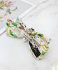 Maia Rose Jacquard Ribbon Pin Large Ivory
