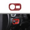 Headlight Switch Button Panel Trim Cover for Dodge Ram 1500 18+ Red Carbon Fiber
