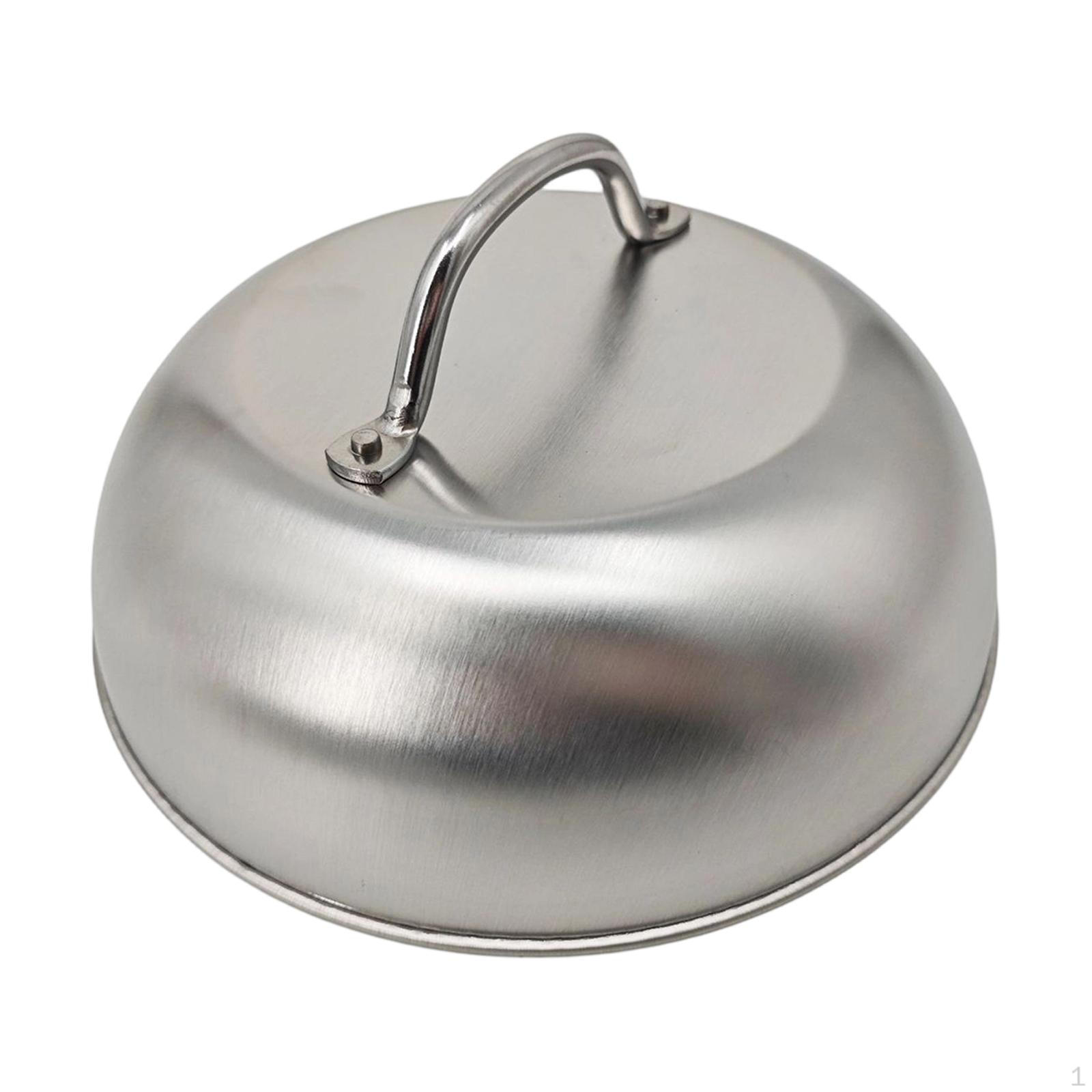 Basting Cover Cheese Melting Dome 9  Multipurpose Grill Lid Steaming for Household Flat Top Metal Handle