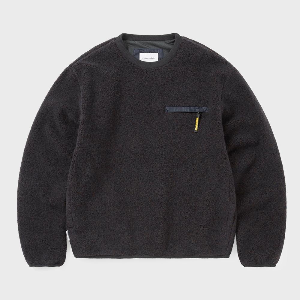 ThIs Is Never That Gore Tex Windstopper Wool Fleece Crew Navy L