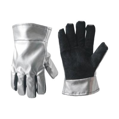 Leather Palms Heat Insulation Gloves Industrial Use Thermal Protections Glove For Grilling Welding & High Temperature
