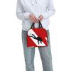 Scuba Dive Flag Bubble Red White Portable Lunch Box for Diving Thermal Cooler Food Insulated Lunch Bag School Children Student