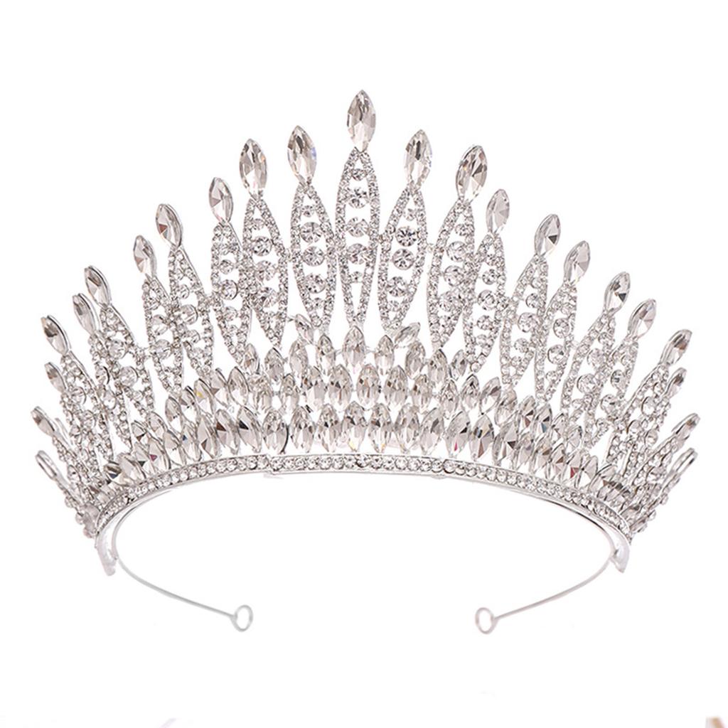 Baroque Bridal Crown Sparkly Rhinestones Headwear Wedding Bride Headwear Wedding Pageant Crown