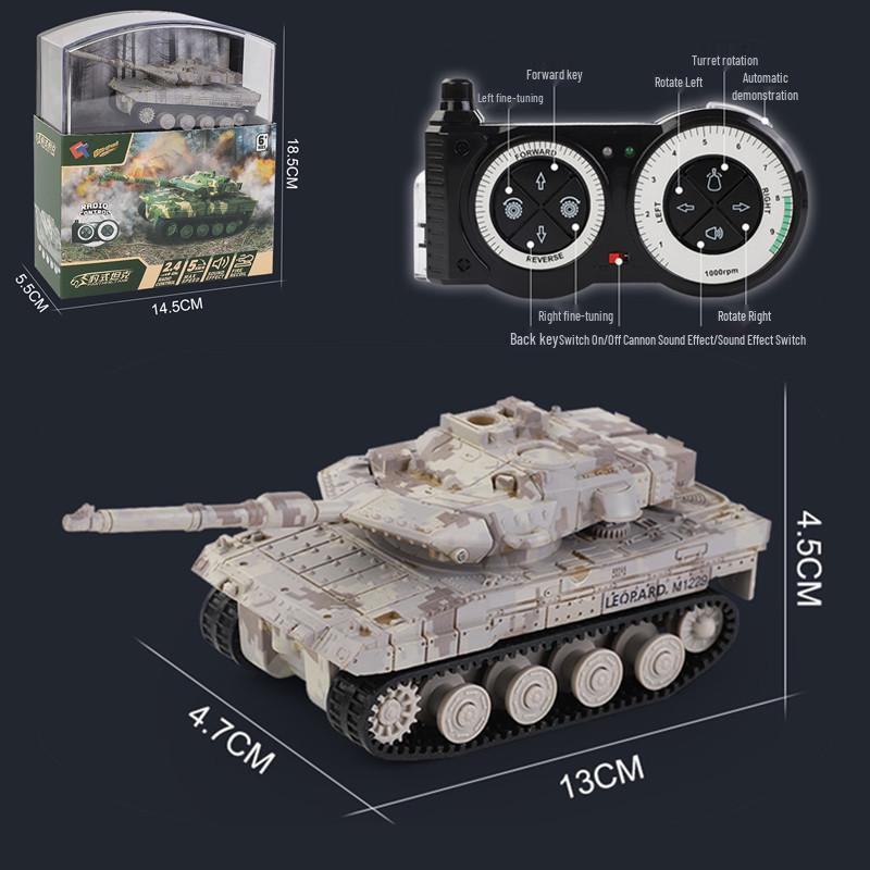 Mini Six-Channel Remote Control Military Tiger Tank Toy for Kids