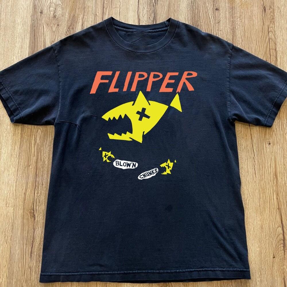 Редкая футболка Flipper Унисекс Мужская Все Размеры 9D544 Унисекс Футболка S