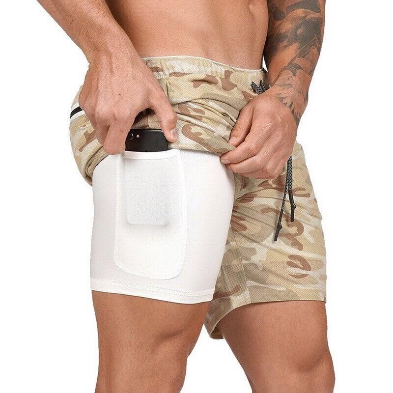 Men's Gym Fitness Bodybuilding Jogging Sport Shorts Casual Pants With Secure Pockets For Enhanced Convenience