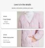 Women's Cotton V-Neck Jacket: Warm, Long-Sleeve Base Layer for Autumn/Winter, Socialite Style, Versatile Outerwear.