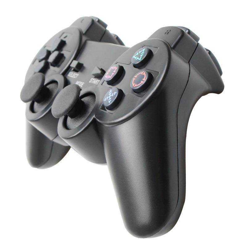 2.4G PS2 Wireless Game Controller with Dual Vibration and Snowflake Transparent Buttons