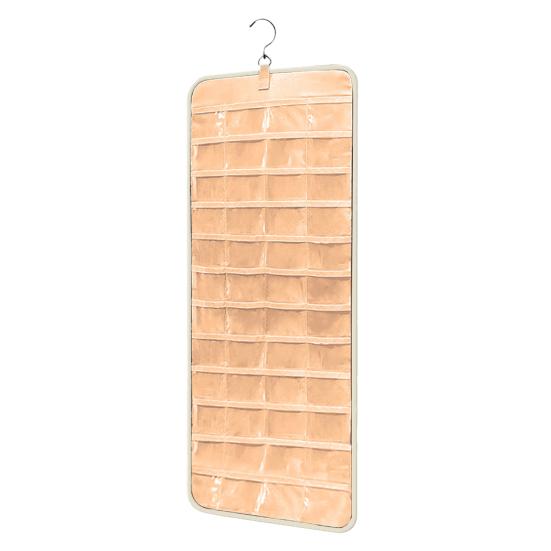 

Подвесной органайзер для украшений, держатель для ожерелий, большая вместимость, защита от спутывания, вешалка для серег и колец, дисплей для украшений бежевый