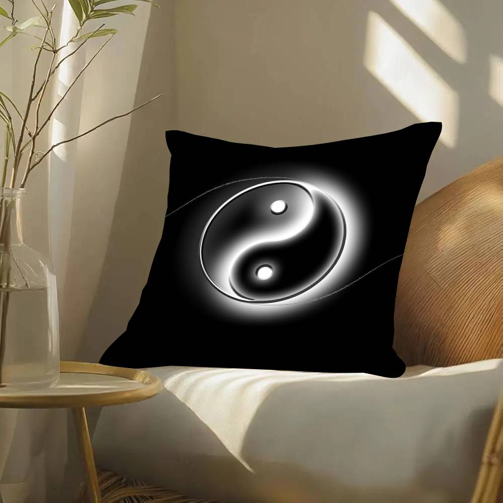 Tai Chi Symbol Pillow Case Fashion Square Pillowcase Bedroom Sofa Room Ins Decoration Leisure