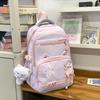 School Bag 2025 New Cute Ins Korean Version Large Capacity Junior High School Student School Bag Versatile Sweet Backpack Lightweight Backpack