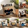 Creative Coffee Illustration Pillow Case Linen Cushion Covers For Decorative Sofa Home Pillows Case Car Chair Pillows Cases