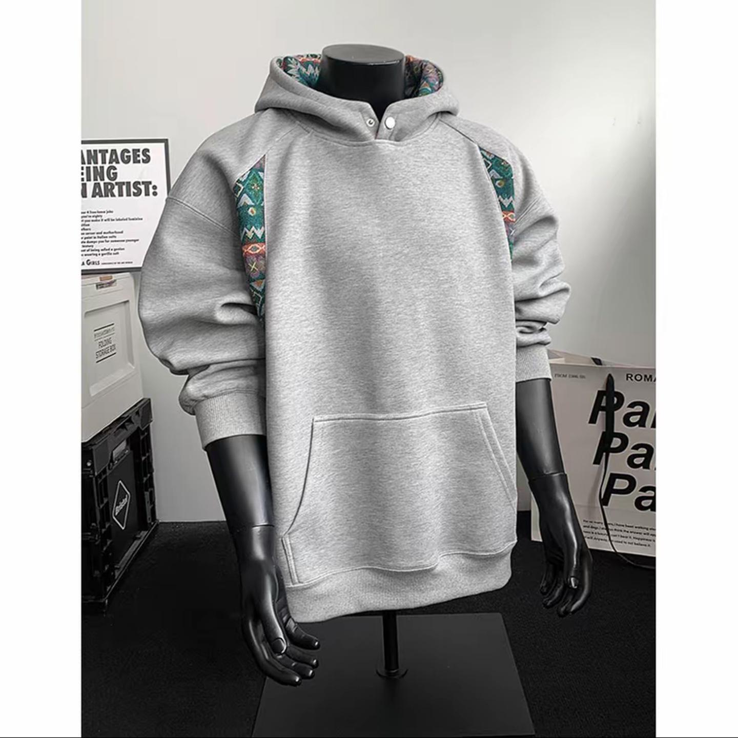 

Sweater Gentlemen s Autumn Latest Contrast Design Coat Hoodie High Quality Durable Construction Stylish Design Practical Daily Use M