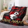 1PC Custom Name Afc Bournemouth Patterned Flannel Blanket Suitable For All Seasons for Home Decor Warmth and Comfort Gifts Holiday Present