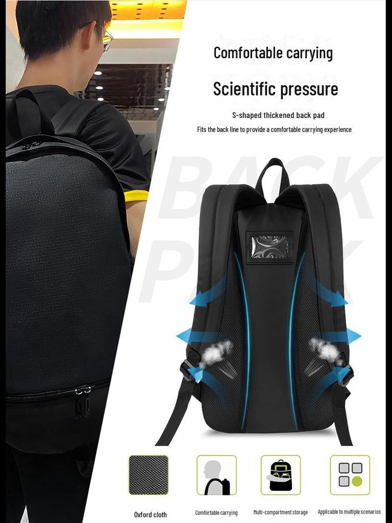 Men's Large Casual Backpack - Outdoor, Double-Duty, Logo Print, Laptop/Travel/School Bag