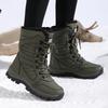 Large Size Winter New Cotton Shoes Men's Thickened Long-haired Piled Warm Snow Boots High-top Women's Boots Non-slip