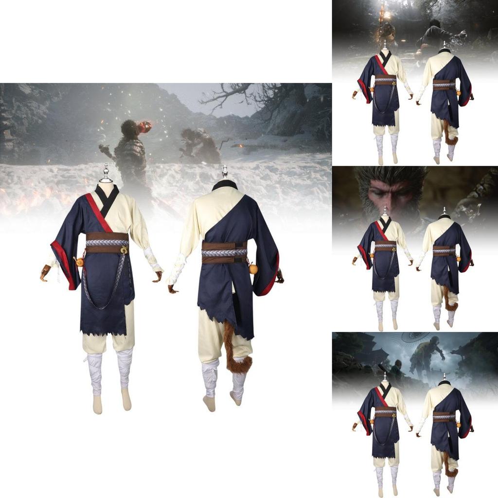 Comfortable Retro Style Black Myth Sun Wukong Cosplay Outfit For Gamers And Fans