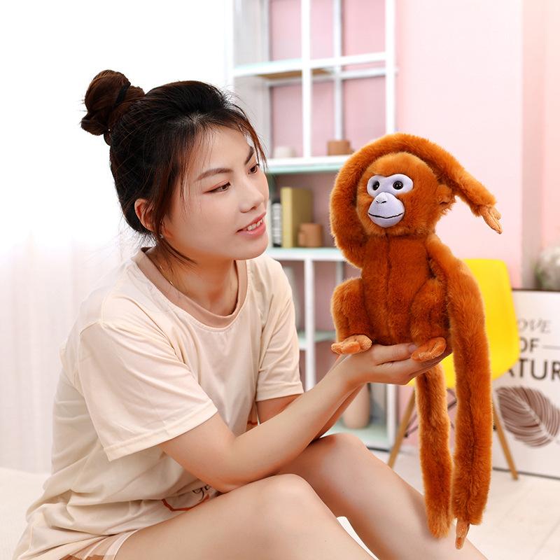 Cartoon Golden Monkey Doll Plush Toy Long Arm Monkey Orangutan Doll Curtain Buckle Children'S Soothing Doll