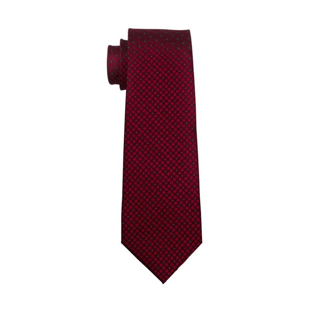 Hi-Tie Conjunto de corbata de seda color vino tinto para hombre, broche, alfiler, pañuelo, gemelos, pinza para corbata para bodas de negocios