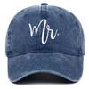Washed Cotton Couple Baseball Hats Adjustable Baseball Cap Fashion Mr Mrs Embroidery Caps