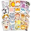 12pcs Face Change Cartoon Animal Stickers DIY Emotion Sitcker for Scrapbook Notebook Cartoon Graffiti Stickers Gifts Party Favor