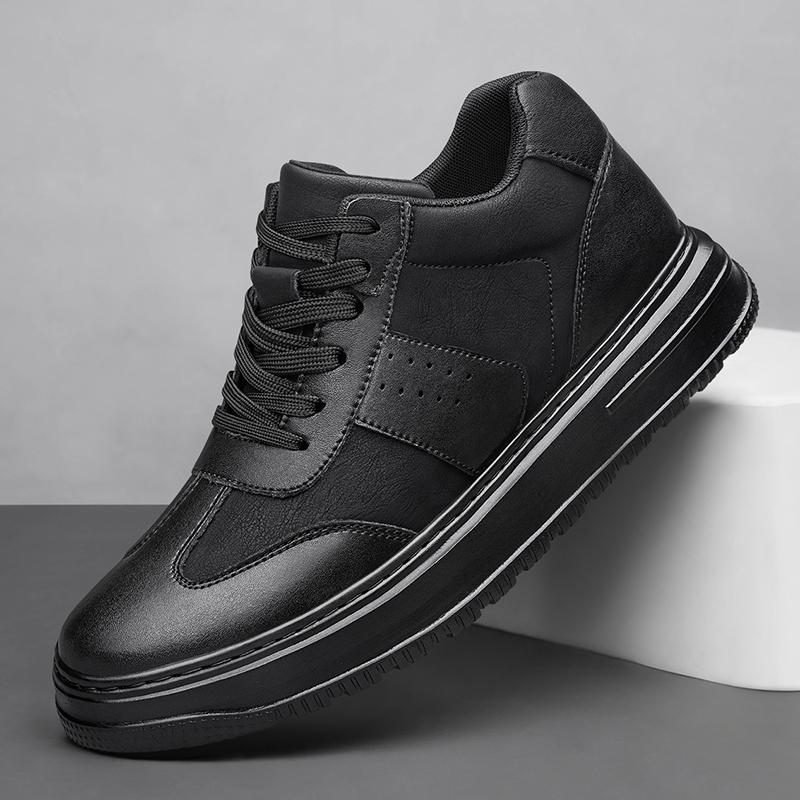 Plus Size White 6cm 8cm Elevator Board Shoes Men Sports Casual Sneakers Height Increase Shoes Invisible Man Taller Lifting Flats