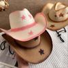 Wide Brim Sun Hat Breathable Straw Hat Fashion Westren Cowboy Hat  Women