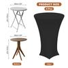 4pcs Round Cocktail Tablecloth Highboy Spandex Stretch Tablecloth Table Cover Fitted High Top Table for Bar Wedding Party