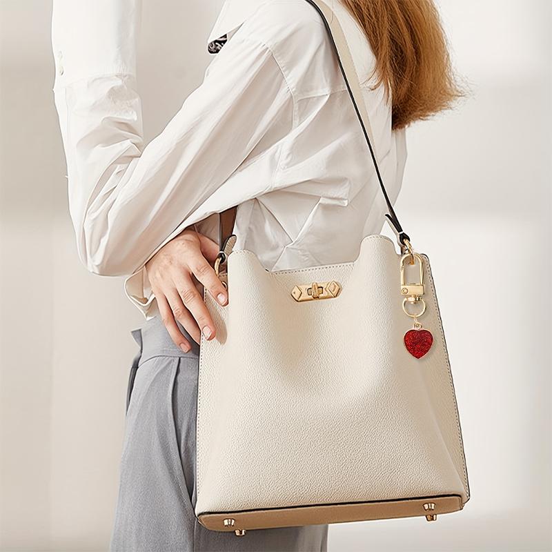 1PC Alloy Rust-Resistant Enamel Secure-Holding Gift Bag-Charm Heart Daily-Use- Charm Lightweight Keychain Durable