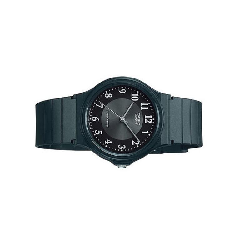 Casio YOUTH Series-disc Three-hand Fashion Simple Business Versatile Unisex Classic Pointer Black Plate Waterproof Quartz Movement Resin MQ-24-1B3