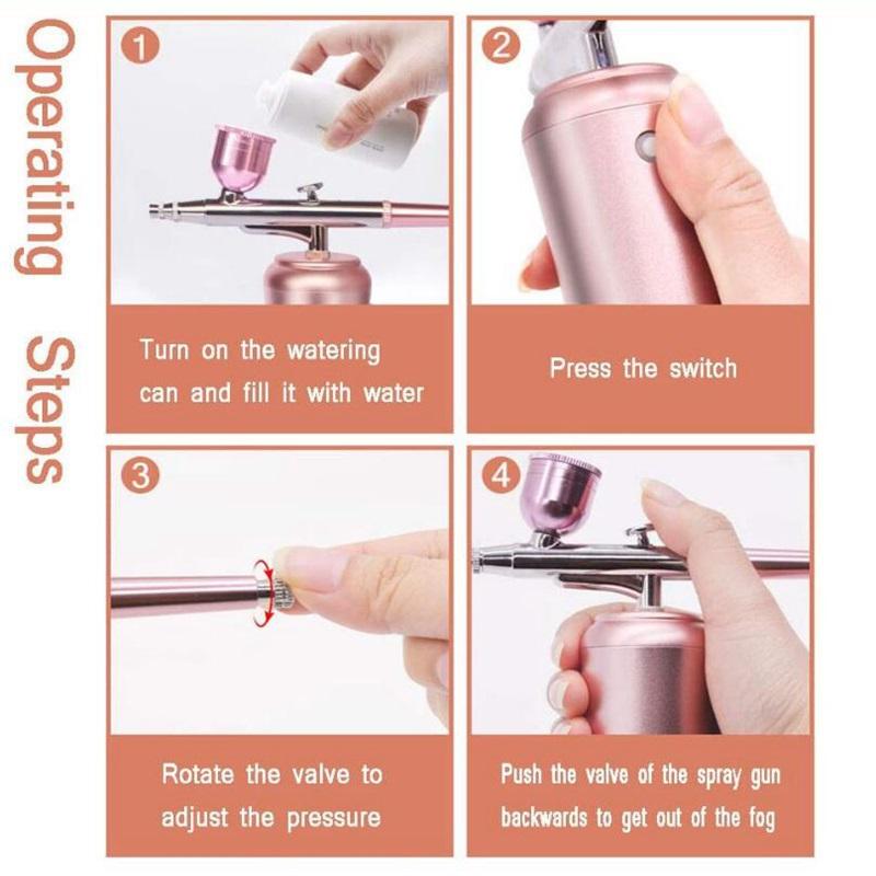 Handheld Sauerstoff Injektion Instrument Nano Hydratation Druck Spray Feuchtigkeitsspendende Instrument Gesichts Dampfer Essenz Schönheit Werkzeug SPA